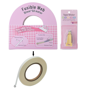 Fusible Bias Tape Maker and Fusible Bias Tape Set 1.64ft Long Iron On Bias Binding Tape For Sewing Dressmaking Crafting