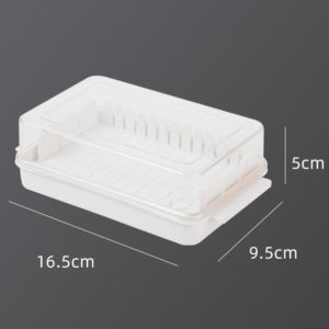 Home Refrigerator Food GradeTransparent Butter Tray Slicer Bread Butter Cutting Box Transparent Butter Cheese Fresh-keeping Box