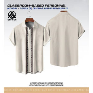 [Oufisun] Uniform 2025 TUESDAY & THURSDAY UNIFORM FOR MALE OFFICE-BASED PERSONNEL FULL SUBLIMATION Shirt For Men