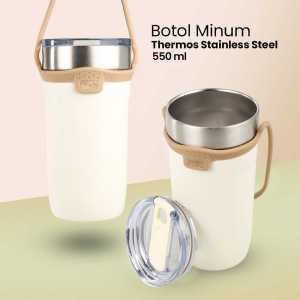 Botol Minum Stainless Sedotan Tumbler Air Panas Dingin 550ml