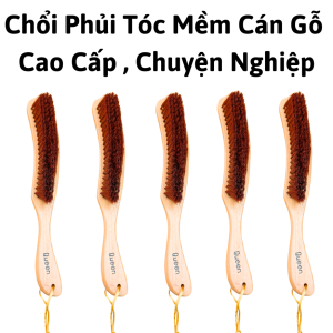 Chổi Phủi Tóc Mềm Cán Gỗ Dài Cao cấp .