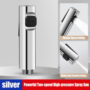 【BUY 1 GET 5】Handheld Bidet Sprayer Set 2 Water Outlet Models Spray gun + double-headed angle valve + hose + bracket + tools Bidet Spray Shower Toilet Douche Bidet Sprayer Flushing Washer Bathroom Pressurized Bidet Set