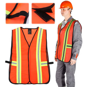Industrial Safety Vest with Reflective Strips Night Working Vest High Visibility Safety Vest for Engineer Construction