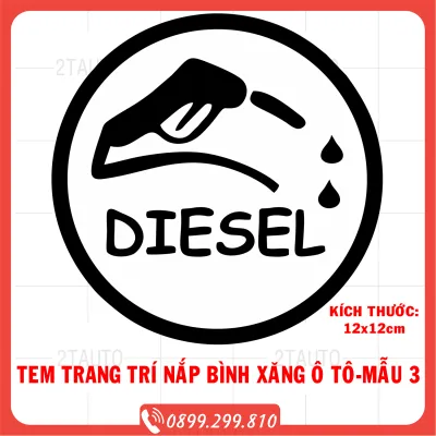 [GIÁ SIÊU RẺ] Tem dán nắp bình xăng ô tô xe hơi chống nước chống phai màu mẫu mã đa dạng độc đáo - MẪU 3