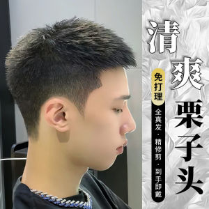 100% เส้นผมมนุษย์เสื้อผ้าไหมสีธรรมชาติแฟชั่นสำหรับผู้ชายที่ผมปลอมแฮร์พีซติดผมตาข่ายระบายอากาศได้ดีวิกผมสั้นแฟชั่นสำหรับผู้ชาย