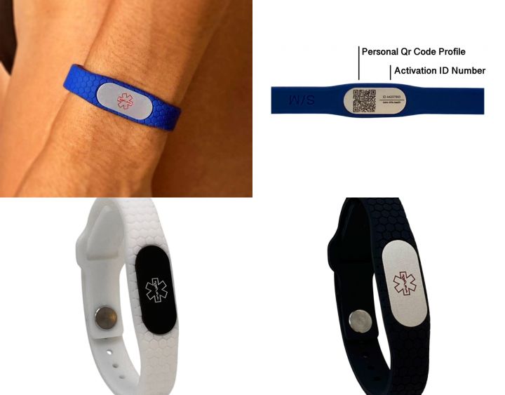 Medical Sport ID Bracelet with QR Code + Passive GPS Lazada.co.th