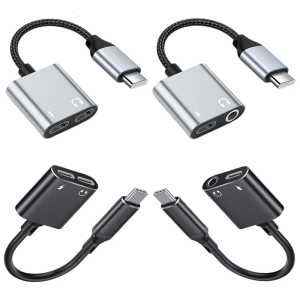 Aluminum Alloy Headphone Adapter Type C To 3.5mm Converter Dongle For Laptops Smartphones Tablets