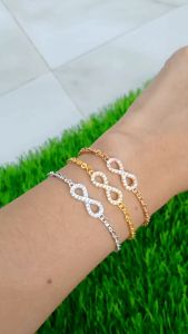 Gelang tangan koye nori + infinity mp / gelang perak asli silver 925 lapis emas / gelang fashion wanita terbaru