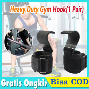 Deadlift Grip Strap Wrist Support Strap Hook Gym Fitness Angkat Beban