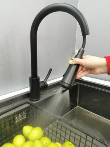 [FREESHIP] Chậu rửa chén bát INOX 304 GR-8246ND GRÜNDER. Kích thước 82x46cm. Bầu rác 140&110mm thoát nước cực nhanh