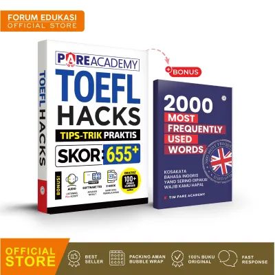 BUKU TOEFL PARE ACADEMY TOEFL HACKS TIPS TRIK PRAKTIS SKOR 655