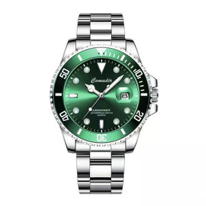 Watch For Men Waterproof Original Calendar Luminous Stainless Steel Quartz Green With Box 8118 Luxury SteelFashion Mens Date Automatic Fashion Accessories Watches Casual & Fashion Watches