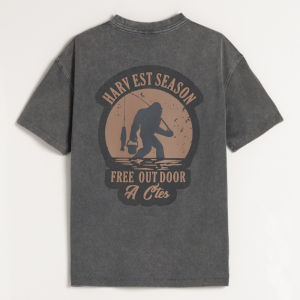 Popular American-style loose-fit combed cotton printed short-sleeve shirt with washed finish t Mens T-shirt 2024 Spring and summer casual tops for trendy men