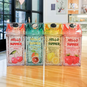 Ins Children Cooler Bottle Tumbler Summer Ice Juice Box Cup with Lid Beautiful Gift | Botol Minuman Kanak