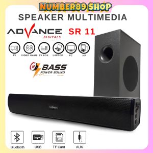 Speaker Multimedia Full Bass Advance SR11 Soundbar dan Subwoofer Bluetooth Speaker Multimedia Terdapat Remote Control Yang Bisa Memudahkan Berganti Mode Ataupun