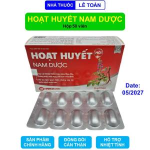 Hoạt huyết Nam dược hỗ trợ tuần hoàn máu não bổ huyết an thần giảm đau đầu chóng mặt - Hộp 50 viên