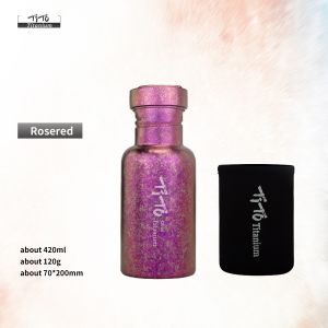 TiTo pure titanium aqua flask water bottle bicycle cycling sports titanium water bottle large-capacity outdoor camping Cycling Hiking portable titanium alloy water cup