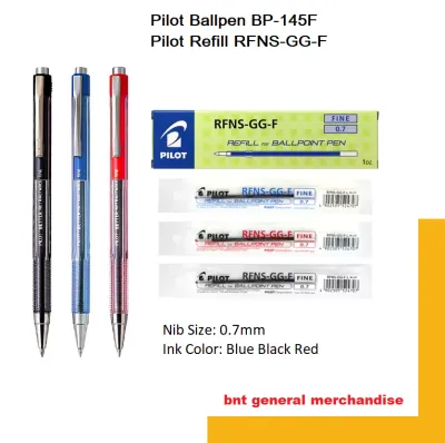 Pilot Ballpen BP-145F RETRACTABLE OR REFILL RFNS-GGF Sold Per Piece