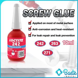 242 271 Screw Glue Thread Locking Agent Anaerobic Glue Anti-Corrosion Threadlocker Screw Fixing Glue 10ml