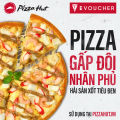 [Evoucher] Pizza Hut - Pizza Gấp Đôi Nhân Phủ 3 Vị Bánh Tự Chọn (Cỡ Vừa). 