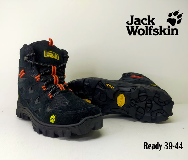 Sepatu Gunung Jack Wolfskin Murah Hiking Pria Terlaris Sepatu Gunung Outdoor Jackwolfskin Real Pict Sepatu Jack wolfskin Outdoor Hitam /Others/ Sepatu Hiking Pria Keren - Sepatu Outdoor Tracking Boot Jackwolfskin Terbaru