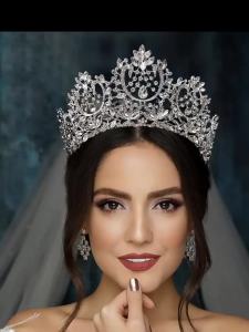 A195 Baroque Wedding Headband Crystal Bridal Crowns and Tiaras Hair Jewelry Accessories Women Rhinestone Headwears Queen Diadems