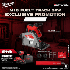 Milwaukee M18 FUEL Track Saw Exclusive Promotion / Milwaukee M18 FPS55 + M18 FID3