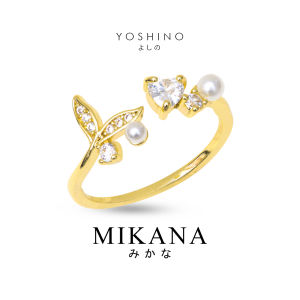 Mikana Eternal Waves Yoshino Gold Plated Adjustable Ring for women summer jewelry mermaid tail rings