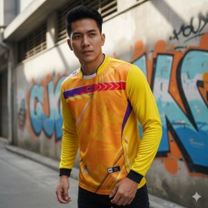 เสื้อกีฬา เสื้อพิมพ์ลายคอปก แขนยาว  รุ่น NAP 21 ไซส์ S M L XL 2XL 5XL 6XL 7XL ใส่ได้ทั้ง ผู้ชาย ผู้หญิง