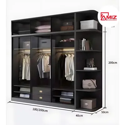 Tủ Quần Áo Nhôm Kính Hiện Đại TQA-02