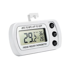 KIPRUN Digital Thermometer Refrigerator Precision Freezer Thermometer Waterproof Anti-humidity Temperature Monitor Max/Min Record Function with Large LCD Display