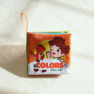 Sách Vải Song Ngữ - Đồ Chơi Giáo Dục Sớm Giúp Bé Phát Triển Ngôn Ngữ Trí Tuệ Vận Động Montessori