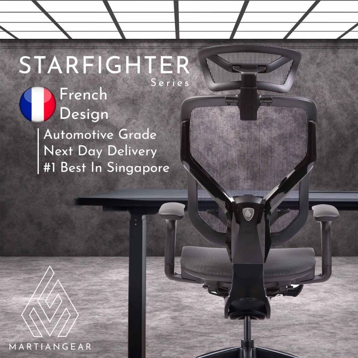 Martiangear Starfighter Black (Ergonomic Mesh Chair) Lazada