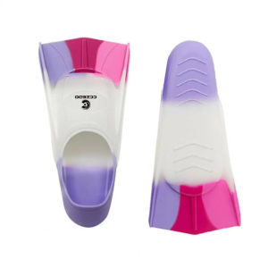 CCZedo Swimming Flippers Super Soft Elastic Silicone With Storage Bag Diving Fins Short Snorkel For Diving Swimming Training Kids