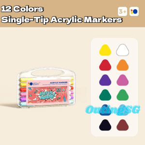 Washable Acrylic Markers Non Toxic for Kids Teens Vibrant Paint Pens Drawing Craft DIY Art Supplies