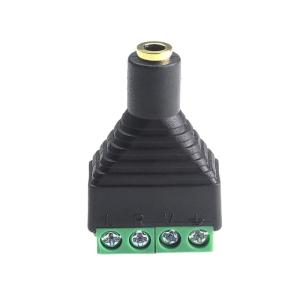 3.5mm Stereo Male/Female To Screw Terminal Stereo Port Plug Connector 3.5mm Male/Female 4 Pin Terminal Block for Phone