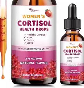 。TK Liquid Drops for Womens Cortisol Supplement  Female Natural Herbal Extract Complex