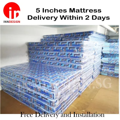 [INNDESIGN.SG] 5 Inch Single Foam Mattress (Fully Assembled and Free Delivery)(Single/Super Single/Queen/King)