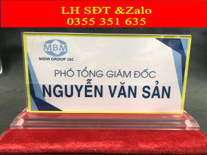 [FREE SHIP + SỈ] Biển chức danh mica để bàn kích thước 10x20cm biển chức vụ biển chức danh mika bảng chức danh mica trong suốt  kệ chức danh mica sang trọng biển tên để bàn biển chức danh