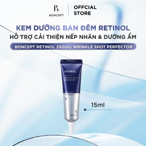 Kem Dưỡng Ban Đêm BONCEPT Retinol 2500IU Wrinkle Shot Perfector - Giảm Nếp Nhăn Dưỡng Ẩm & Trẻ Hóa Da - 15ml