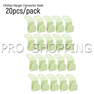Pro ตะขอเก็บเสื้อผ้า 20 ชิ้น/แพ็ค ประหยัดพื้นที่ เพิ่มพื้นที่แขวนเสื้อในตู้เสื้อผ้า Clothes Hanger Connector Hook