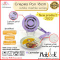 MAKCOOK Wajan Teflon / Wajan Gagang / Crepes pan / crepes maker / telfon crepes White Lavender 16cm. 