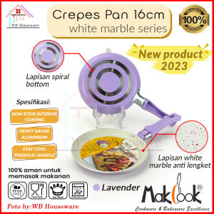 MAKCOOK Wajan Teflon / Wajan Gagang / Crepes pan / crepes maker / telfon crepes White Lavender