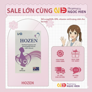 Viên uống Hozen – Cung cấp DHA EPA vitamin và khoáng chất cho mẹ bầu hỗ trợ sức khỏe thai kỳ (30 viên)