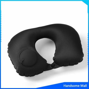 H.S. หมอนรองคอตัวยู U หมอนรองคอปั๊มลมในตัว หมอนเป่าลมรองคอ ในรถ Pillow