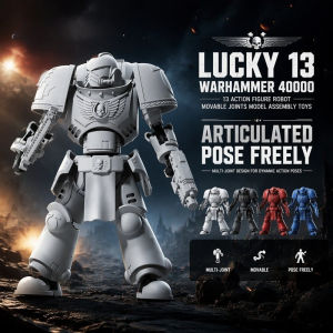 Power Armor Warrior Action Figure 3D Printed Model Movable Joints Free Pose Removable Helmet Toys