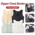 JANEST Chest Flat Slim Breast Front Zipper Trans Binder Tomboy Crop Top Cosplay Sportswear S-6XL. 