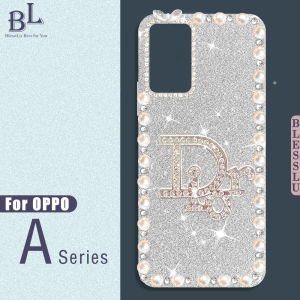 Ốp Điện Thoại BL Đính Đá Ốp Điện Thoại Oppo A96 A95 A76 A74 5G A54 A55 A94 A92 A52 Ốp Điện Thoại Hoa Đính Đá Ngọc Trai Kim Cương Lấp Lánh Sang Trọng Cho Nữ