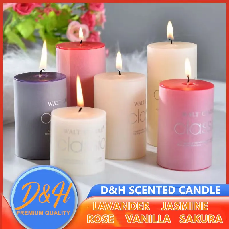 Colorful cylinder scented candles smokeless candles Birthday