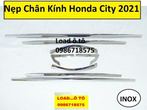 Nẹp Chân Kính Honda City 2026-2021 Inox Có Sẵn Keo Dán 3M